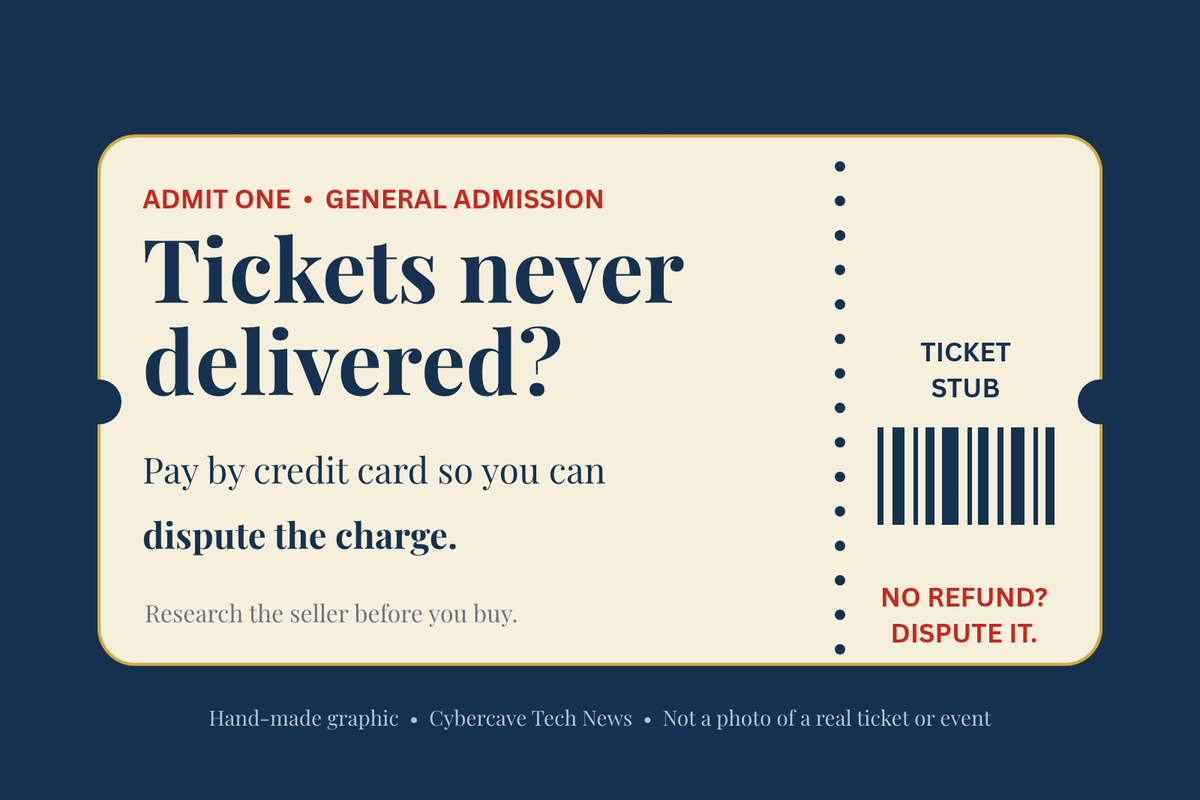 Hand-made ticket-stub graphic